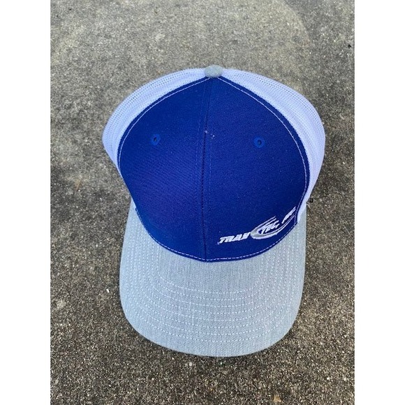Richardson Other - Richardson 112 Trucker Hat Blue Grey White Trav-Tec Inc Logo Snapback Mens Cap